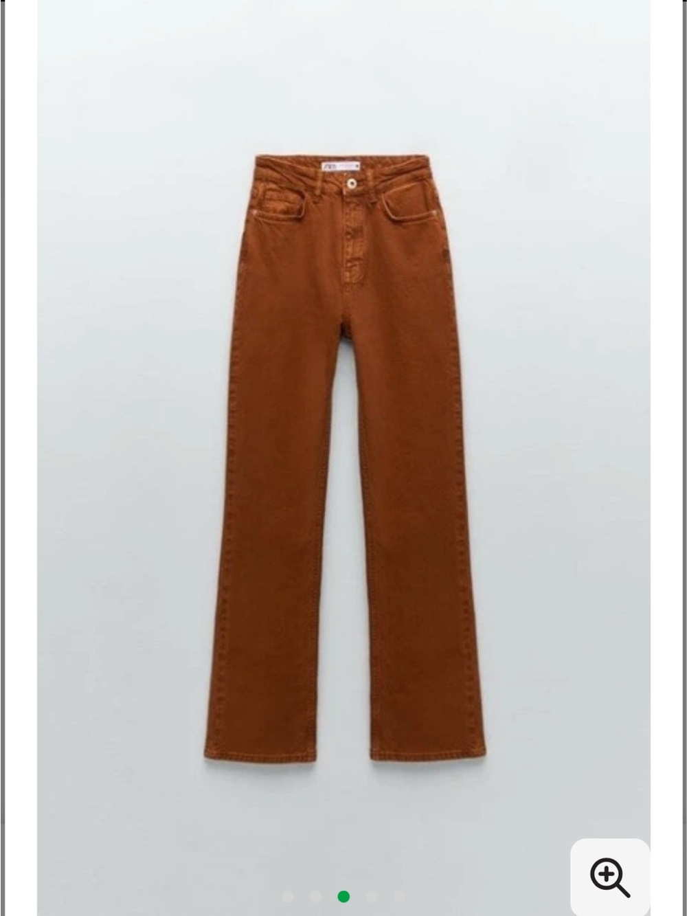 Zara Bootcut Straight Leg Jeans Brown - Picture 12 of 16